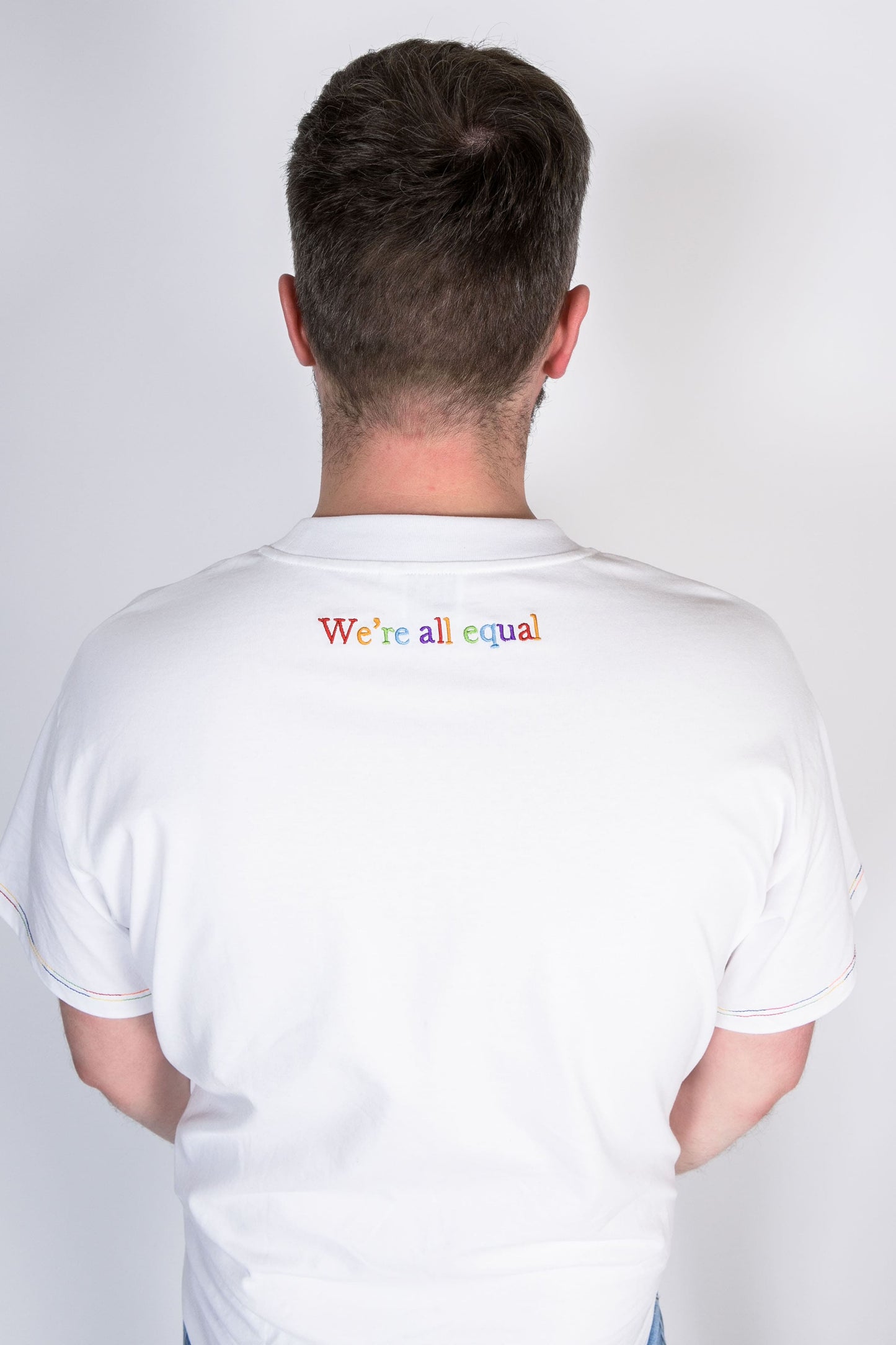 SALE Bright 'PROUD' white t-shirt