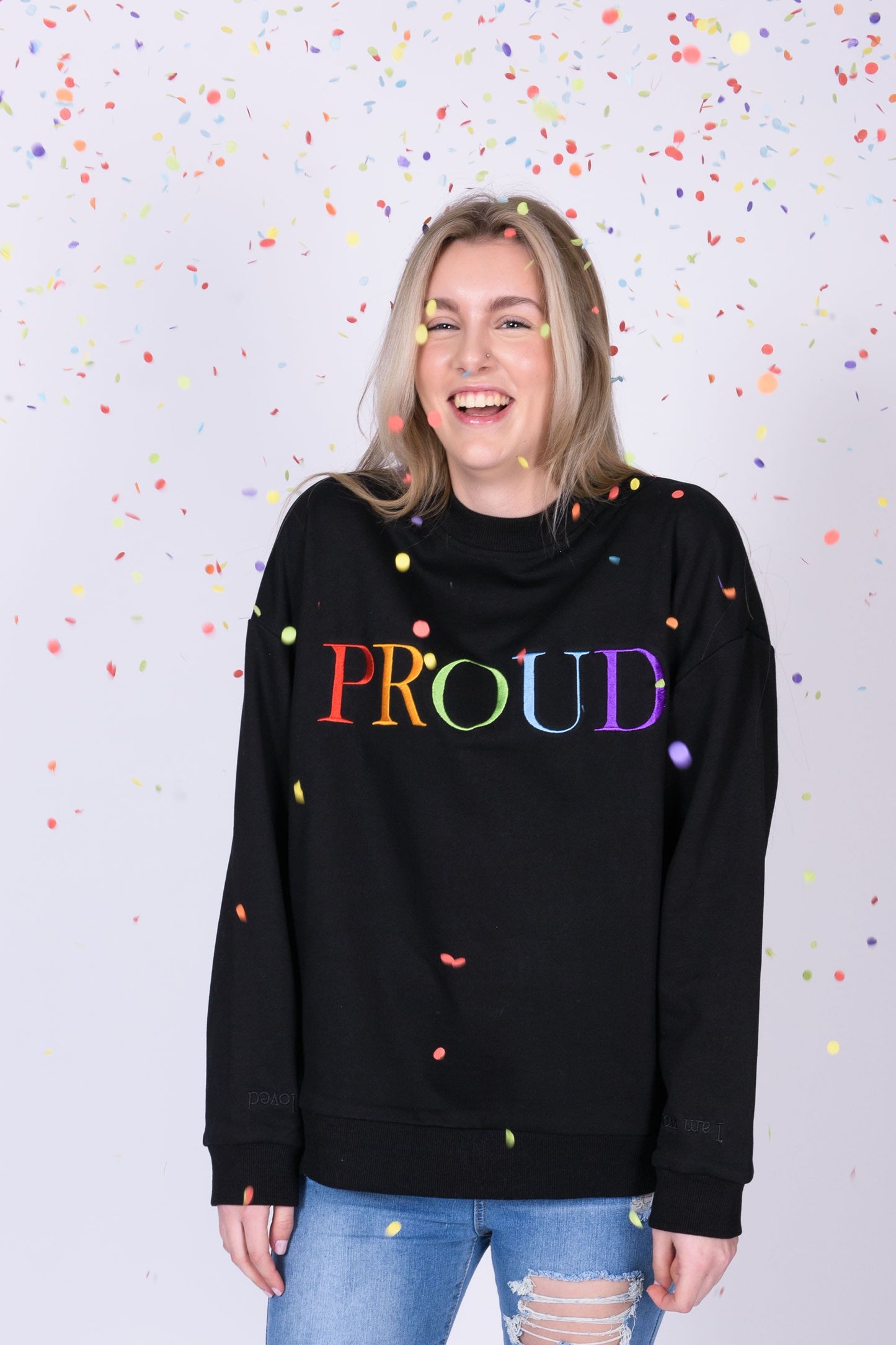 Bright 'PROUD' sweatshirt