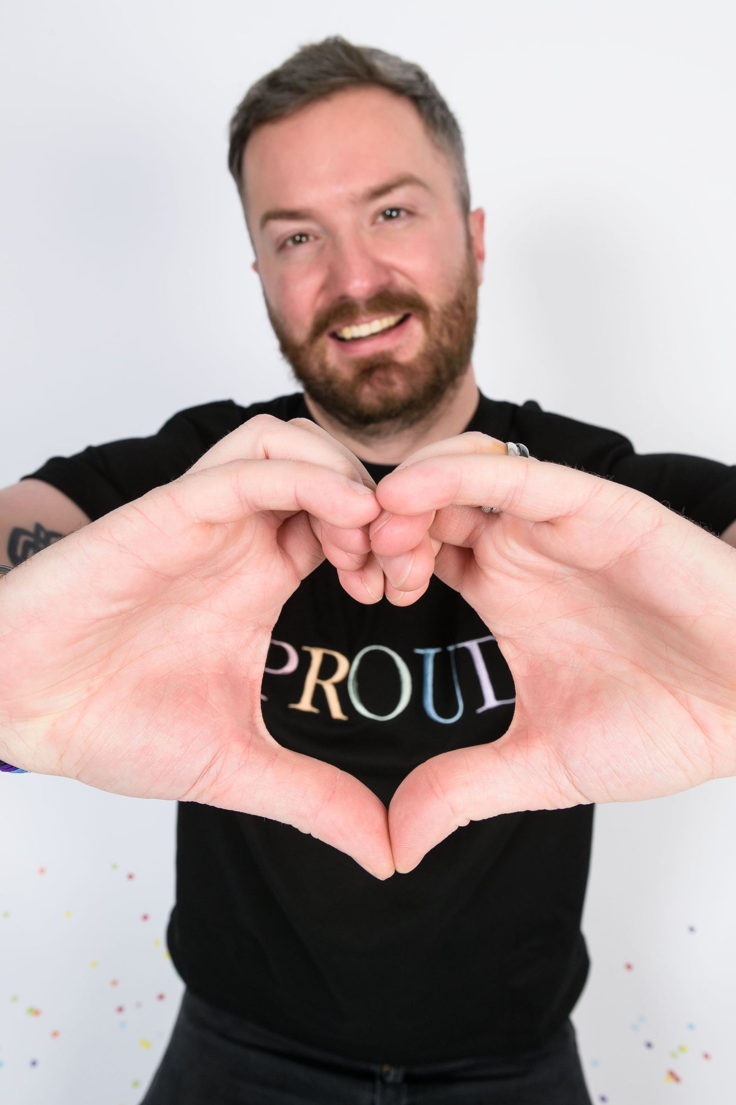 SALE Pastel 'PROUD' black t-shirt